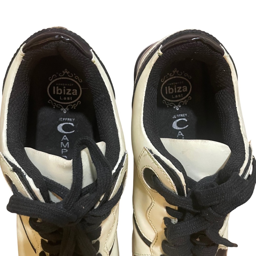 Jeffrey Campbell Ibiza Last Sneakers Cream Black Low Athletic Shoes Womens 10M - Picture 7 of 7